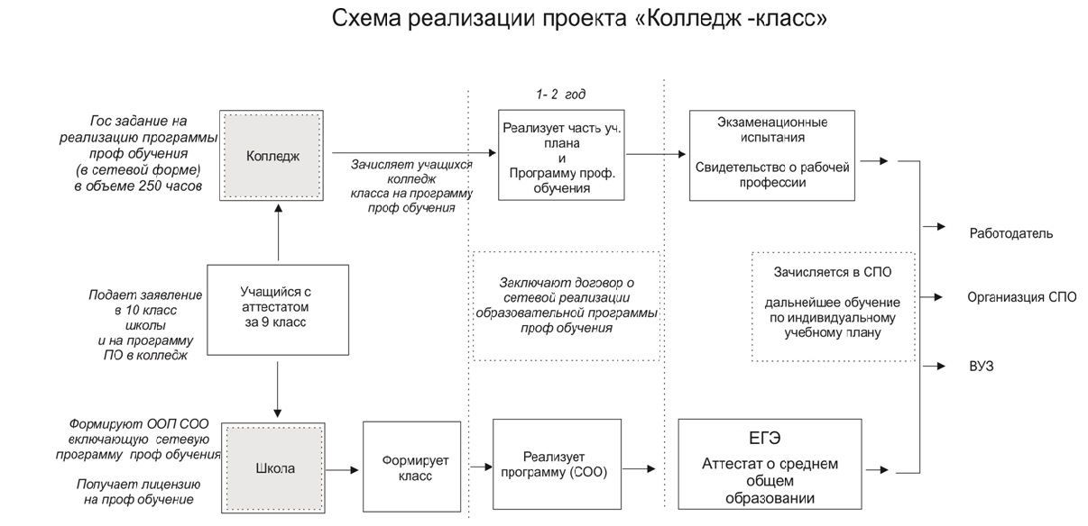 Программа 10 класса в колледже. Схема реализации проекта. Схема осуществления проекта. Схема внедрения проекта. Блок схема реализации проекта.